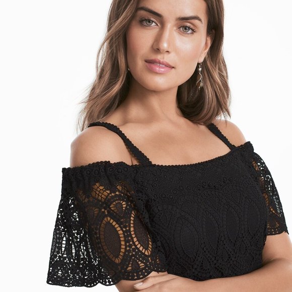 New White House Black Market Off Shoulder Dress 0P - Picture 2 of 9